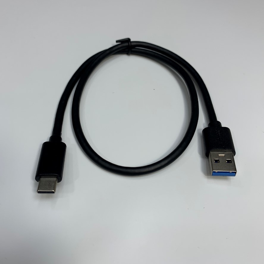 Cáp 0.5M 1.6ft USB 3.0 to Type-C Data Transfer 5Gbit/s 80°C 30V VW-1 Shielded For Máy Kiểm Kho Zebra MC9300, TC25, MC2200/MC2700, MC9300, TC20 Máy Kiểm Kho ATID Reader ATS100