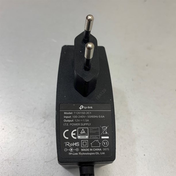 Adapter 12V 1.5A TP-LINK T120150-2C1 Connector Size 5.5mm x 2.1mm For TP-LINK Wireless Router TL-WR941HP EAP220 N600 Wireless Dual Band Router