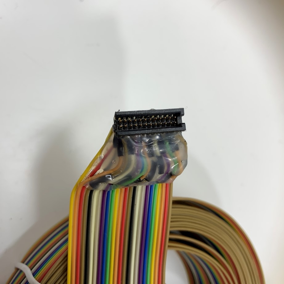 Cáp Bẹ Nhiều Mầu Dài 2M FC-FD IDC 24 Pin 1.27mm Pitch Flat Ribbon Rainbow For PLC Delta DVP10SX11R CPU Module and DVP16SP11R DIGITAL IO Module