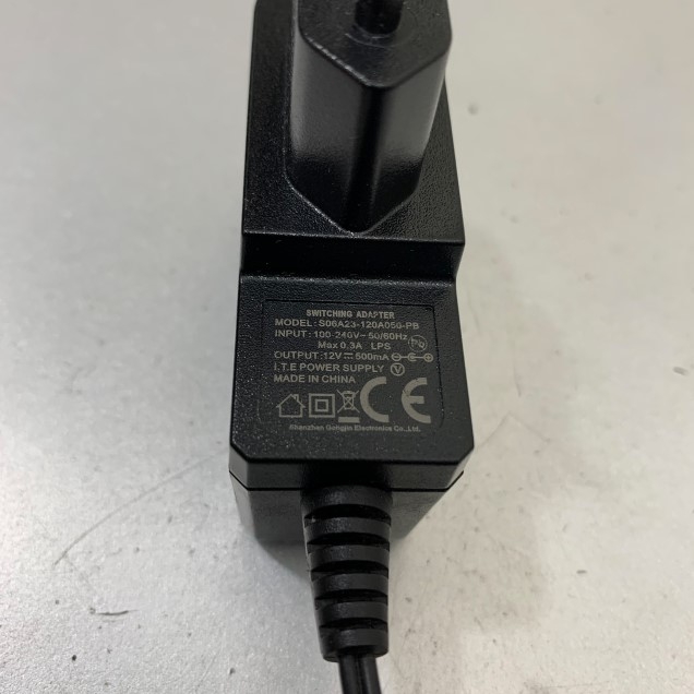 Adapter 12V 0.5A S06A23-120A050-PB Connector Size 5.5mm x 2.1mm