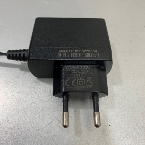 Adapter 12V 0.5A Shenzhen S06A13-120A50-P4 Connector Size 5.5mm x 2.1mm