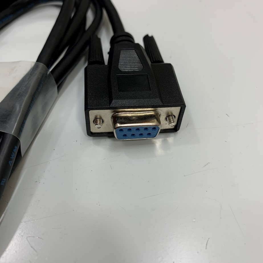 Cáp 1.8M 6ft Black Box Corp EYN257T-0006-FF RS232 Shielded Null Modem Cable DB9 Female to Female For Industrial Data Transfer Communication Computer