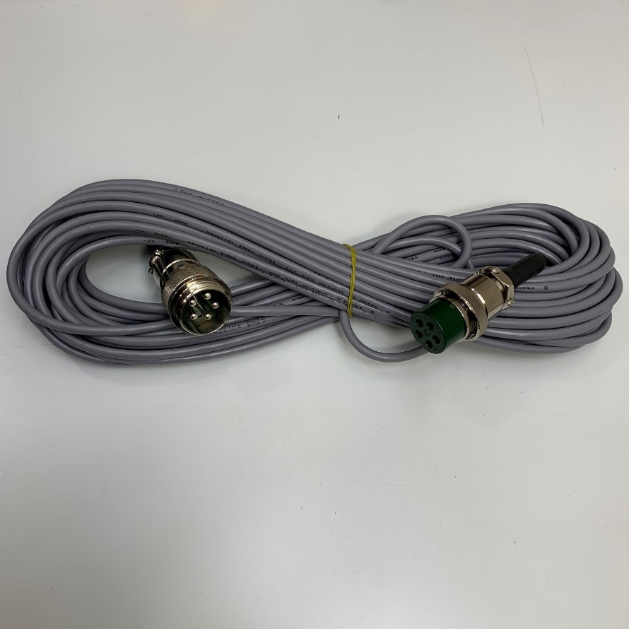 Cáp 15M 50ft Cable Connector GX25 5 Pin Male to Female Circular Straight Plug Aviation