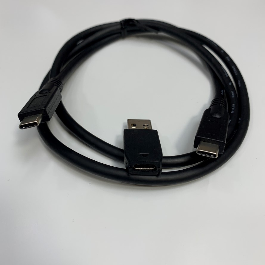 Cáp 1M 3.3ft USB 3.1 Gen 2 Type-C to Type-C Data Transfer 60W 10Gbit/s + USB 3.0 Type A Male to USB 3.1 Type-C Female Adapter Converter