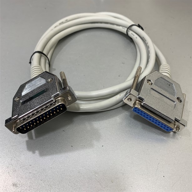 Cáp Kết Nối Dài LPT Parallel Extension Cable DB25 Male to DB25 Female 2M WANG YIP E213438 AWM 2464 80C 300V AWG26 Colour Grey
