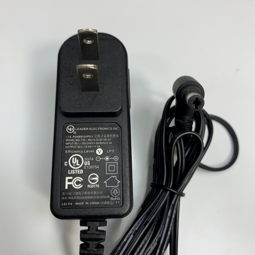 Adapter 12V 1A 12W LEI MU12-G120100-A1 Connector Tip Size 5.5mm x 2.1mm For Cân Điện Tử Balance Scale Power Supply 12V