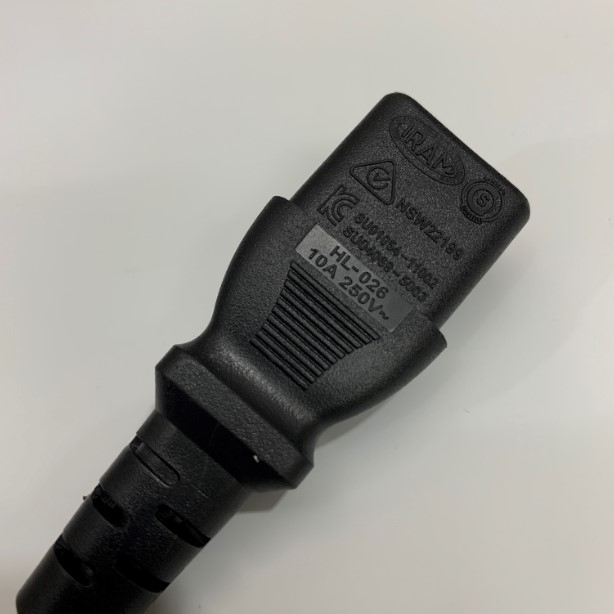 Dây Nguồn 3 Chân 2 Dẹt 1 Tròn Có Tiếp Địa HONGLIN HL002 HL-026 AC Power Cord NEMA 5-15P to C13 10A 250V 3x0.75mm² Cable OD 6.5mm Length 1.8M