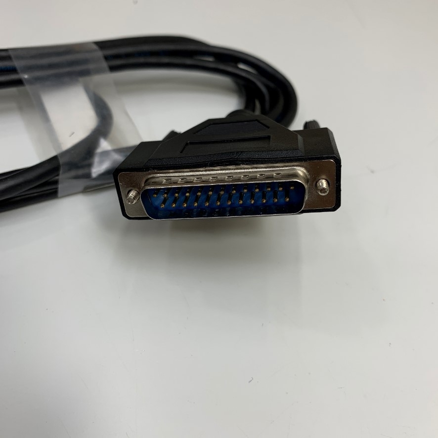 Cáp 1.8M 6ft Shielded Cable DB25 Male to DB9 Female RS232 Interconnection Connector Plug Serial Port DB25 Female For Máy In Mã Vạch Công Nghiệp Zebra XiII Series Thermal Transfer Printer witch Computer