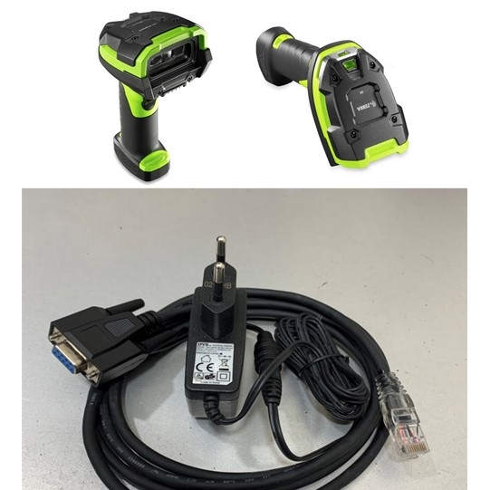Bộ Cáp Và Sạc Máy Quét Mã Vạch CBA-R71-C09ZAR Zebra 1.8M Coiled RS232 Cable For Zebra DS3678-HP Cordless Rugged Barcode Scanner