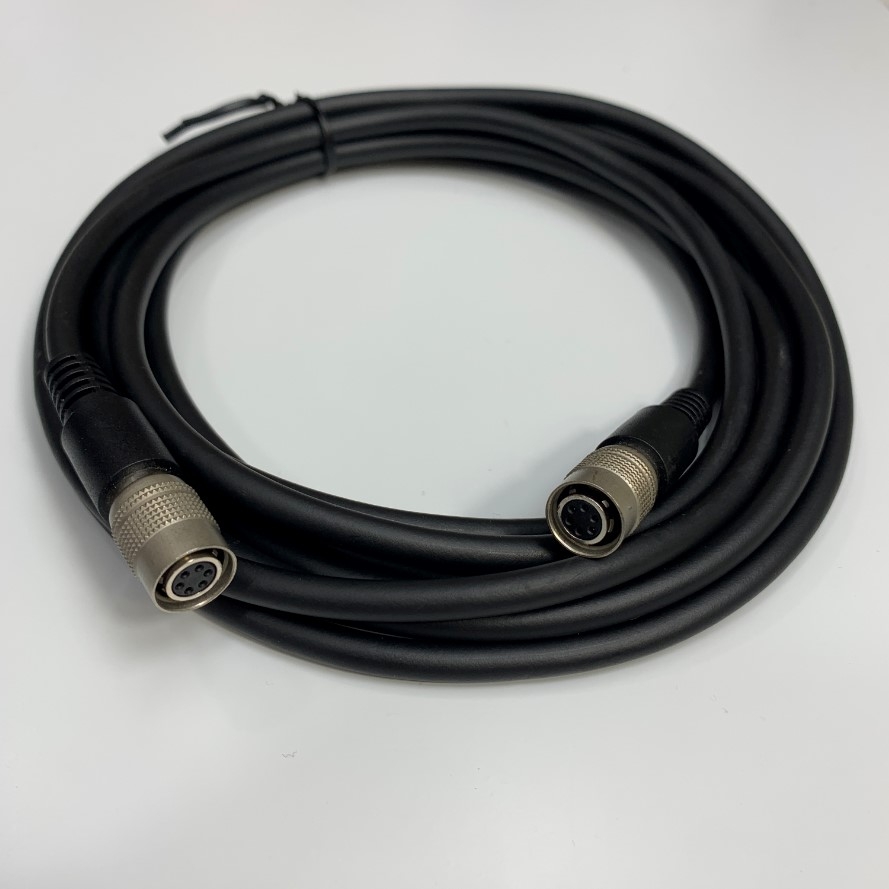 Cáp 3M 10ft I/O & Power Cable Connector Hirose HR10A-7P-6S(73) 6 Pin Female to Female Circular For Industrial Camera Basler Hikrobot