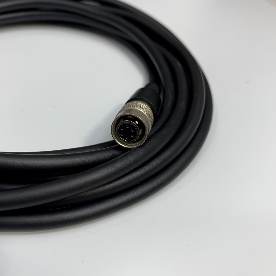 Cáp 3M 10ft I/O & Power Cable Connector Hirose HR10A-7P-6S(73) 6 Pin Female to Female Circular For Industrial Camera Basler Hikrobot