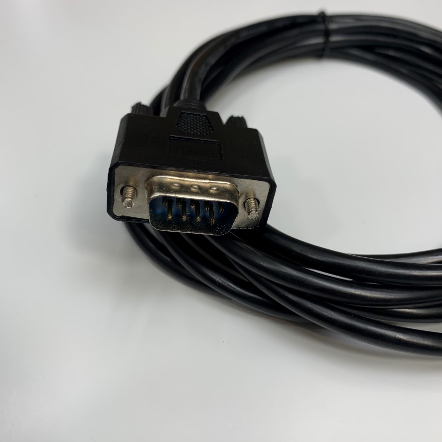Cáp Lập Trình 3M 10ft RS-422 Communication Cable Mini Din 8 Pin Male to DB9 Male For PLC Mitsubishi FX Series witch HMI