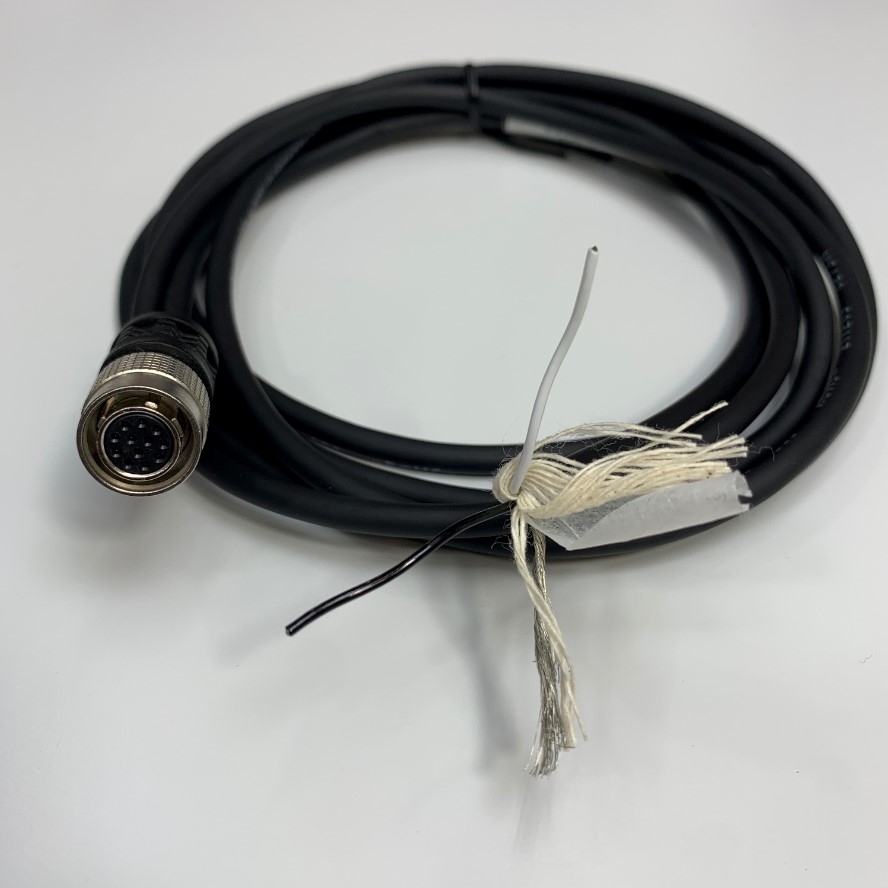 Cáp 1.2M 4ft MV-ACP-H12P-Open-ST-1M Power Supply Cable Connector Hirose HR10A-10P-12P(73) 12 Pin Female to 2 Core Open End For Industrial Camera Power Cable