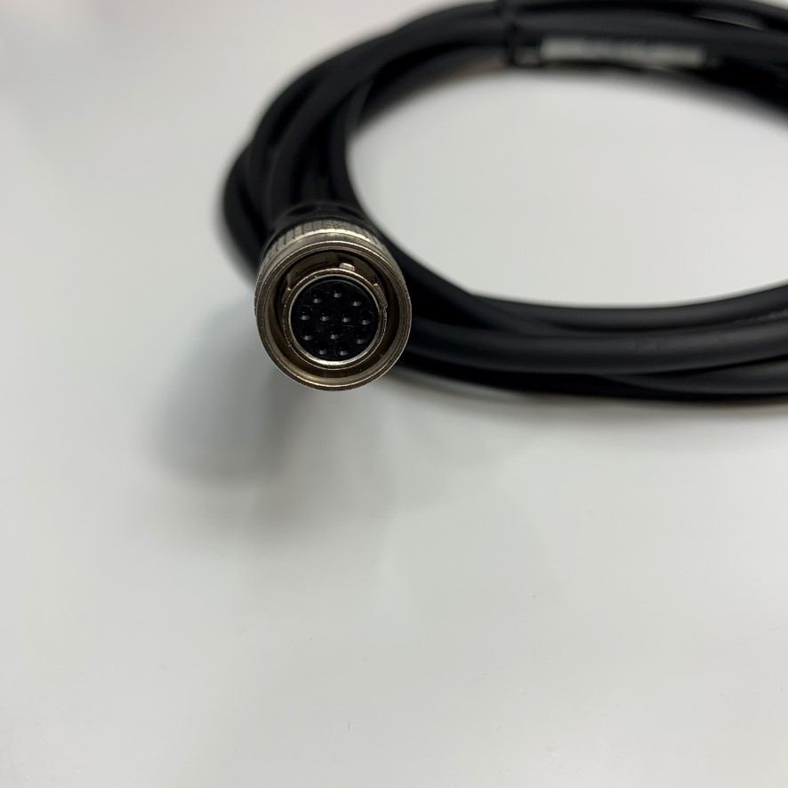Cáp 1.2M 4ft MV-ACP-H12P-Open-ST-1M Power Supply Cable Connector Hirose HR10A-10P-12P(73) 12 Pin Female to 2 Core Open End For Industrial Camera Power Cable