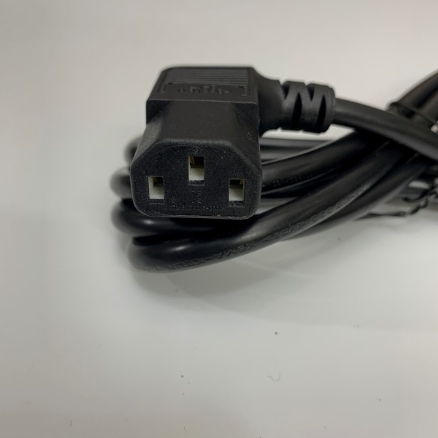 Dây Nguồn 2 Chân Tròn I-SHENG SP-022 IS-17 Chữ L Góc 90 Độ Vuông Sang Góc Trái AC Power Cord Europe Plug Schuko CEE 7/7 To IEC320 Left Angle C13 10A 250V 3x0.75mm Length 1.8M