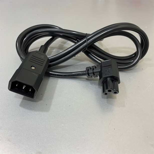 Dây Nguồn Laptop Cắm Nối Bộ Lưu Điện UPS AC Power Cord C14 to RIGHT ANGLE IEC 320 C5 I-SHENG 10A 2.5A 250V 18AWG 3x0.75mm² Length 1.8M