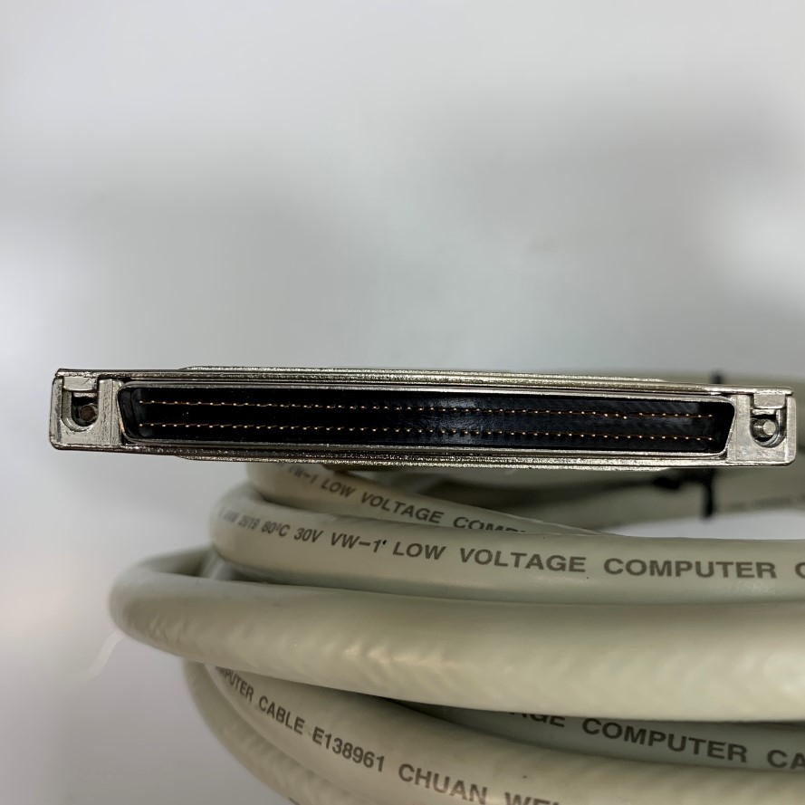 Cáp Original ADLINK ACL-102100-4 Round SCSI-II 100 Pin Male to Male Dài 4M 13.3ft Cable E138961 CHUAN WEL For ADLINK DIN-100S-01 Terminal Board and Servo Drive I/O Cable