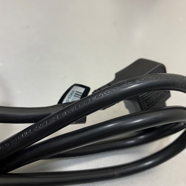 Dây Nguồn Cắm UPS PDU Chữ L 90 Độ Vuông Sang Góc Phải AC Power Cord C14 to C13 Right Angle I-SHENG 10A 250V 3x0.75mm² Length 1.5M