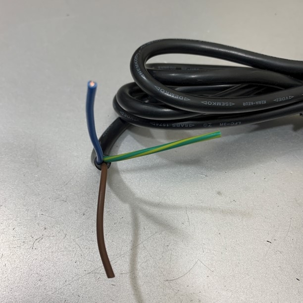 Đây Nguồn Đấu Bo Mạch Bare Wire to IEC C5 Electrical Power Cord AC DC Power Supply Extension Cable 250V 2.5A 3x0.75mm² H03VV-F OD 6.5mm length 2M