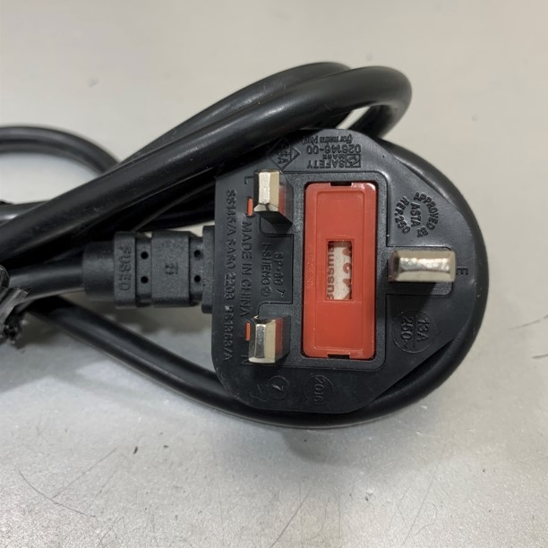 Dây Nguồn UK Plug BS 1363 to IEC320 C15 10A 250V 3x0.75mm² For Cisco 3560X 3750X Port Gigabit Ethernet Network Length 1.8M