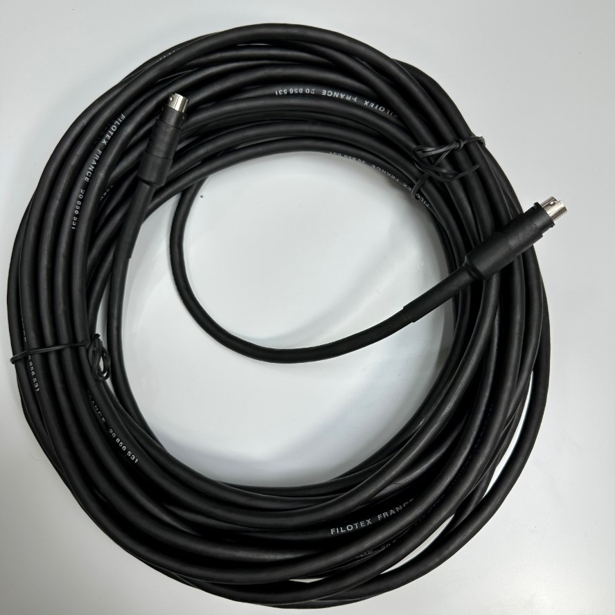 Cáp 20M 66ft Shielded Cable Mini Din 8 Pin Male to Male For Expansion Microphone AVer EVC Series Cable