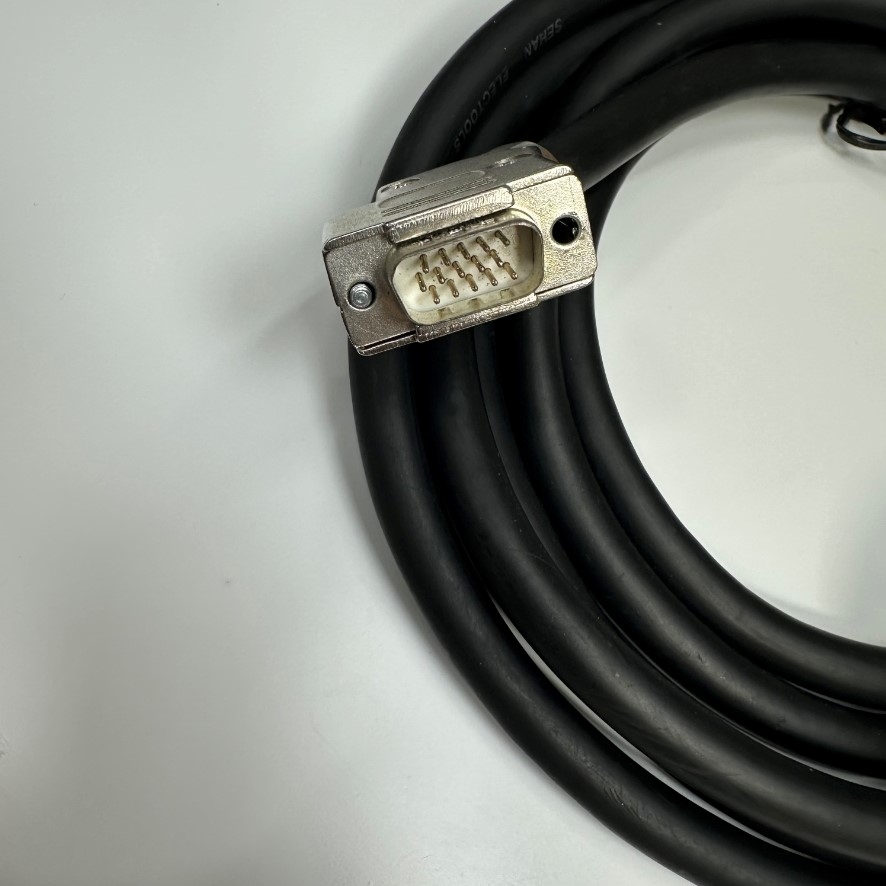 Cáp 10M 33ft DBEL-15-10-BF-0100 Cable Connector YD28-15 15 Pin Female to DB15 HD VGA Male Metal For INVT DA200 Servo Motor Coding Line