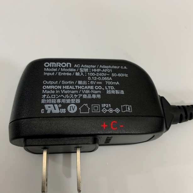 Adapter 6V 0.7A OMRON + C - Connector Size 3.5mm x 1.35mm For Kim Từ Điển GD-3200M