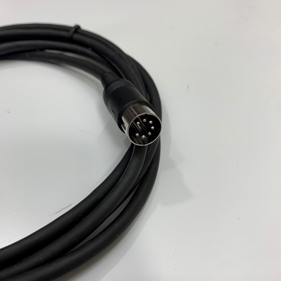 Cáp Cân Điện Tử Balance A&D AX-KO5543-100 DIN 7 Pin to RS-232C Cable 2M Có Chống Nhiễu Shielded For AD-8529 Industrial & Scientific and Computer