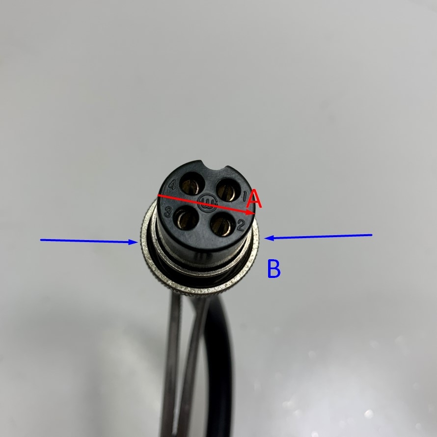 Đầu Jack Original GX20 4 Pin Female Straight Power Connector For Servo Motor Cable