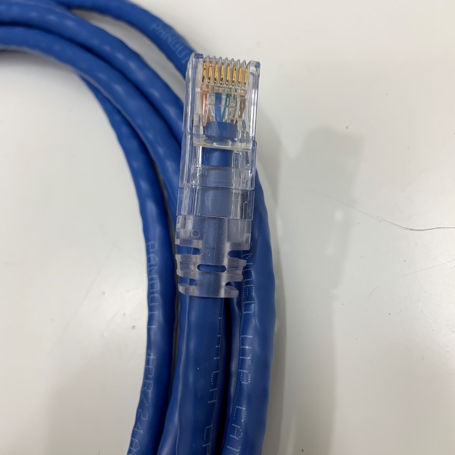 Dây Nhẩy Chuẩn Công Nhiệp PANDUIT NK6PC3MBUY UTP CAT6 Gigabit PVC 24AWG Industrial Ethernet RJ45 Network Patch Cord Straight Through Cable Blue Length 3M