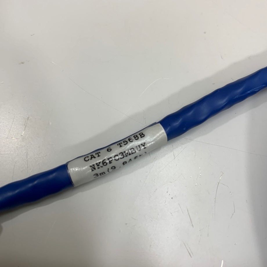Dây Nhẩy Chuẩn Công Nhiệp PANDUIT NK6PC3MBUY UTP CAT6 Gigabit PVC 24AWG Industrial Ethernet RJ45 Network Patch Cord Straight Through Cable Blue Length 3M