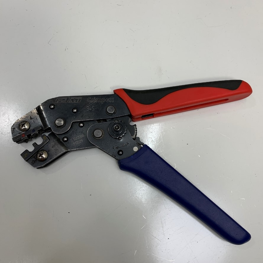 Kìm Bấm Code Crimp Wire Terminal Izumi Crimpex 34S Cable Zize 1.25mm - 2.0mm Hàng Original Theo Thiết Bị Đã Qua Sử Dụng in Japan Handed Crimping Tool