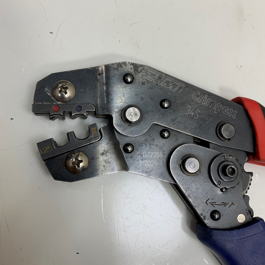 Kìm Bấm Code Crimp Wire Terminal Izumi Crimpex 34S Cable Zize 1.25mm - 2.0mm Hàng Original Theo Thiết Bị Đã Qua Sử Dụng in Japan Handed Crimping Tool