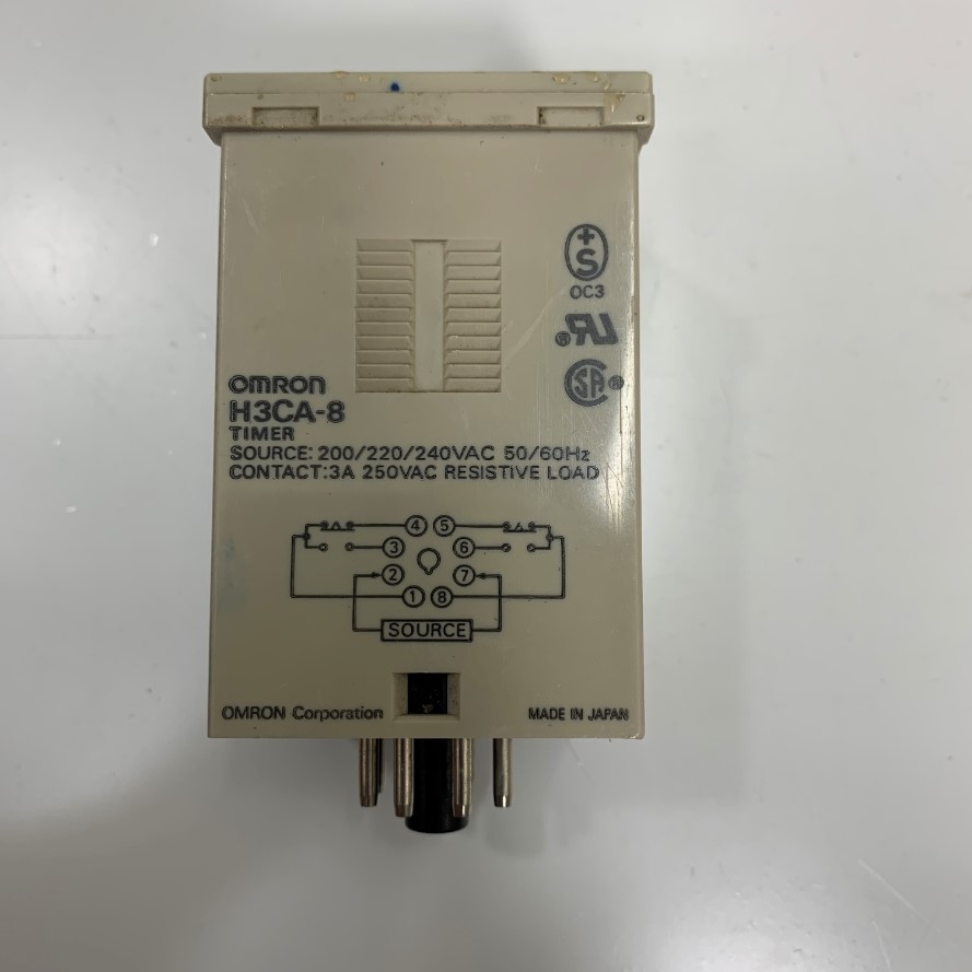 Rơ Le Thời Gian Omron H3CA-8 Industrial Automation - Timer, H3CA Series, On-Delay in Japan Hàng Original Theo Thiết Bị Đã Qua Sử Dụng