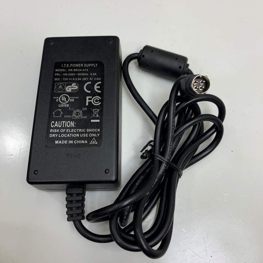 Adapter 12V 2A I.T.E HK-BK24-A12 Connector Size 4 Pin Mini Din 10mm