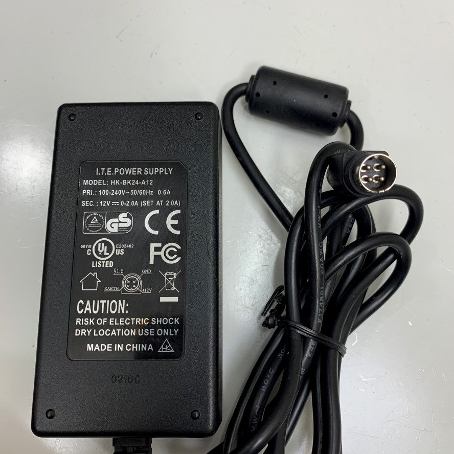 Adapter 12V 2A I.T.E HK-BK24-A12 Connector Size 4 Pin Mini Din 10mm