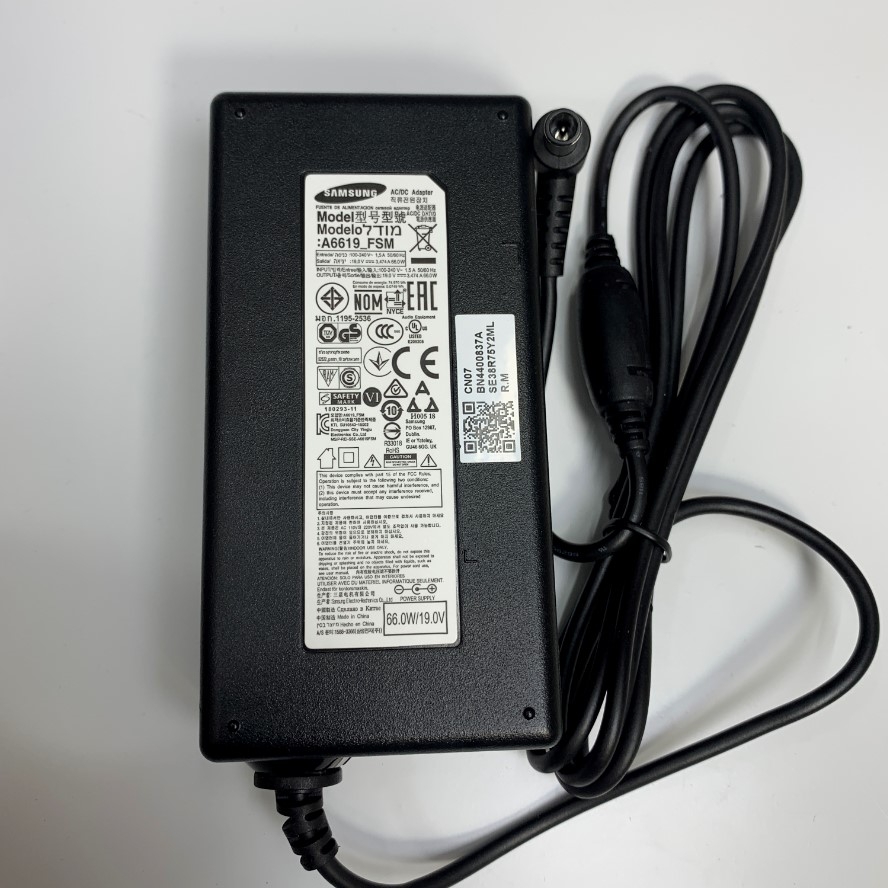 Adapter 19V 3.474A 66W Samsung A6619_FSM Power Supply Connector Size 6.5mm x 4.4mm For Màn Hình Samsung Smart LCD Led Monitor