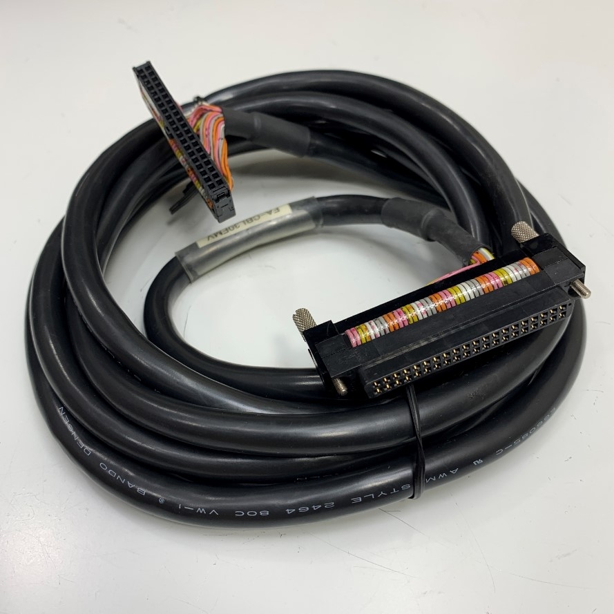 Cáp Original FA-CBL30FMV Dài 3M 10ft Mitsubishi Cable Socket Connector A6CON1 40 Pin Female to IDC 40 Pin Female Pitch 2.54mm For PLC Mitsubishi witch Interface Modular Terminal Block