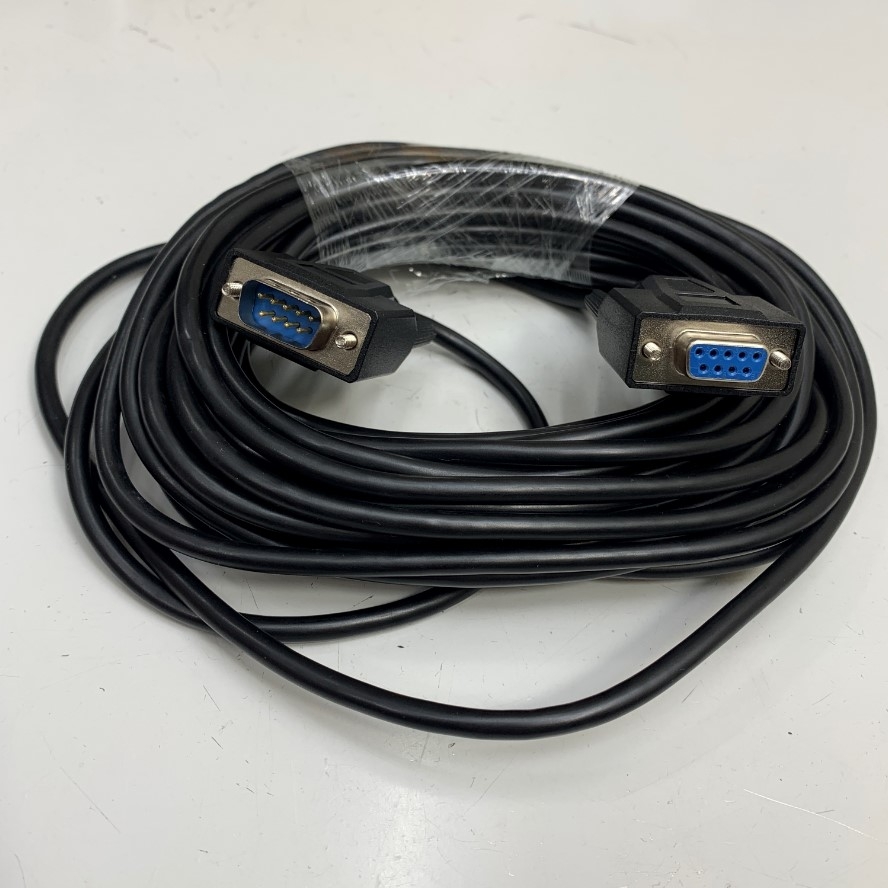 Cáp 10M 33ft Extension Serial RS232 DB9 Male to DB9 Female Straight Through 4 Wire Shielded Cable