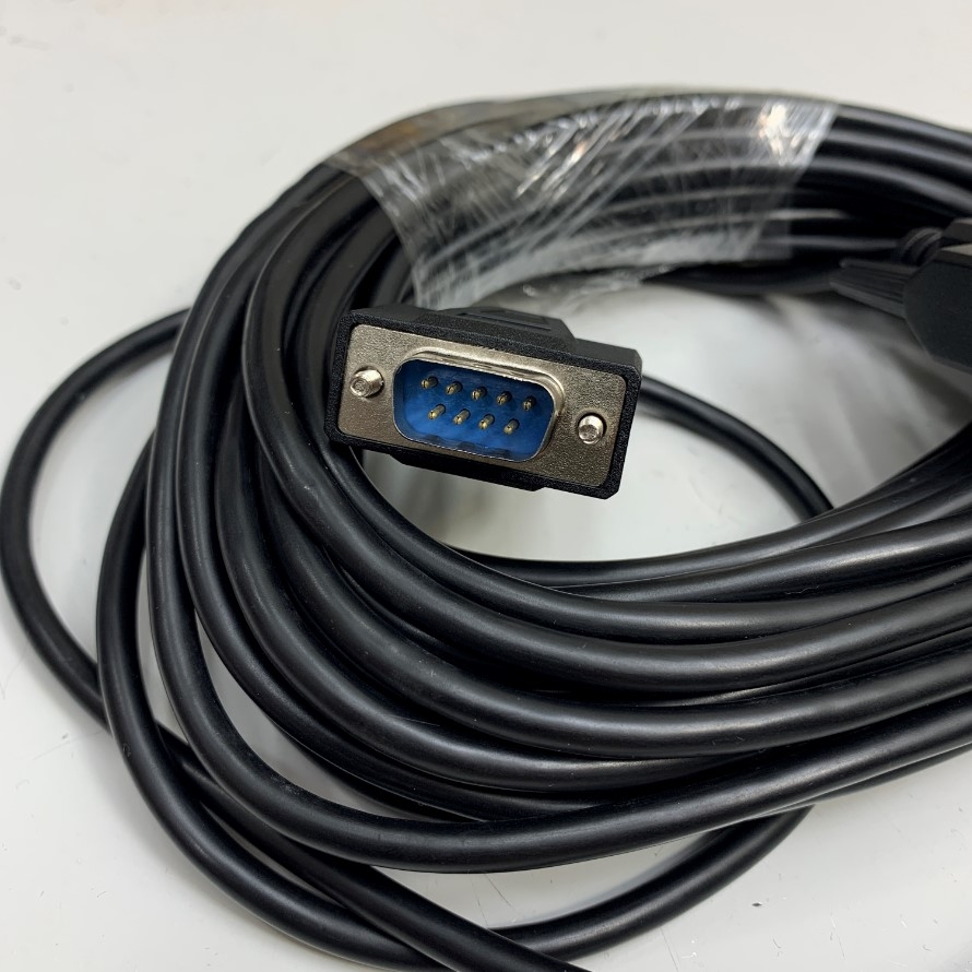 Cáp 10M 33ft Extension Serial RS232 DB9 Male to DB9 Female Straight Through 4 Wire Shielded Cable