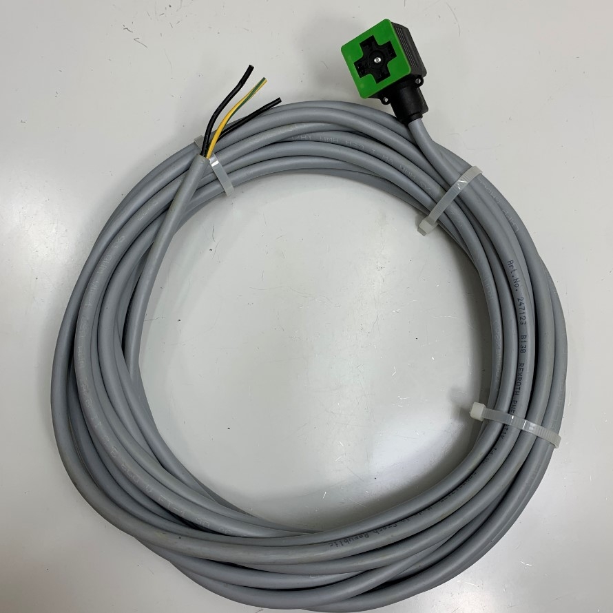 Cáp Rexroth R900217135 Plug-In Connector Cable Dài 10M 33ft Rexroth Pneumatik 247123 B130 For Valve Connector Sensor Cable 24V AC/DC 4A