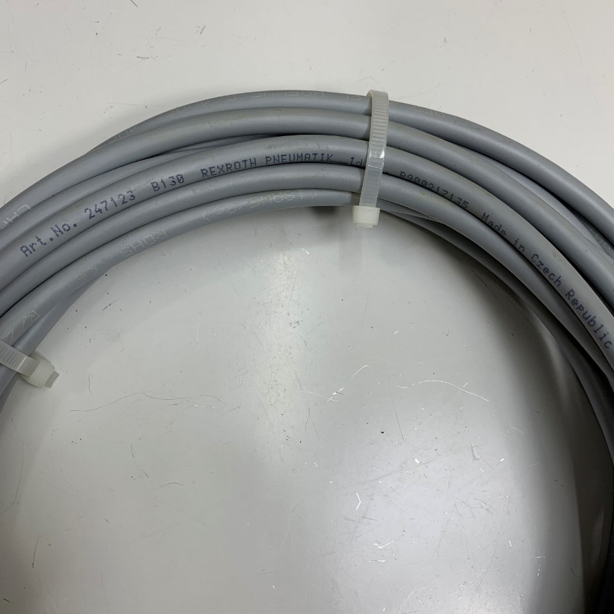 Cáp Rexroth R900217135 Plug-In Connector Cable Dài 10M 33ft Rexroth Pneumatik 247123 B130 For Valve Connector Sensor Cable 24V AC/DC 4A