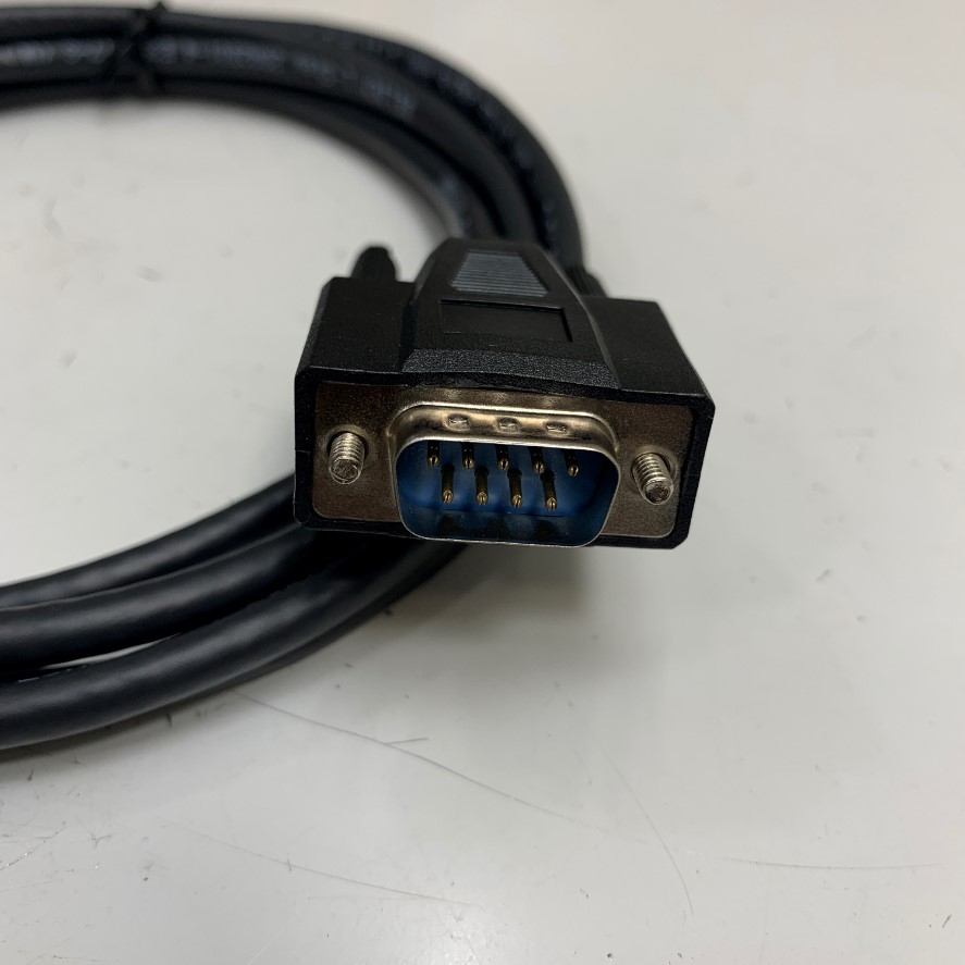 Cáp 2M 6.5ft BELDEN KRS-403XF1K2 RS-232C DB9 Serial 9 Pin Cross RS232 9 Pin Male to Female Shielded Cable Black For Industrial Label Printer Zebra, SATO Thermal Printer, Epson Thermal Printer