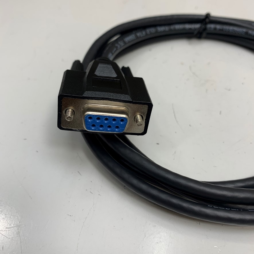 Cáp 2M 6.5ft BELDEN KRS-403XF1K2 RS-232C DB9 Serial 9 Pin Cross RS232 9 Pin Male to Female Shielded Cable Black For Industrial Label Printer Zebra, SATO Thermal Printer, Epson Thermal Printer