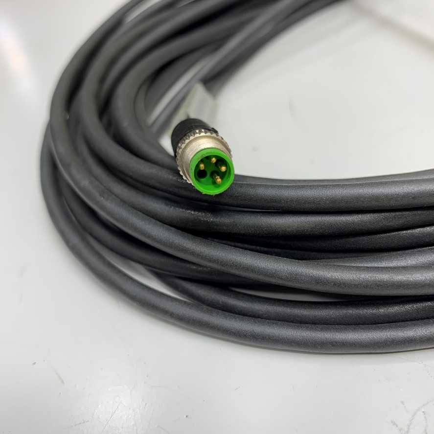 Cáp 7000-88011-6211000 Murrelektronik Dài 10M 33ft Connector M8 4 Pin K-Coded Male to Female Cable 24AWG 4x0.25mm² Black For Sensor Cables