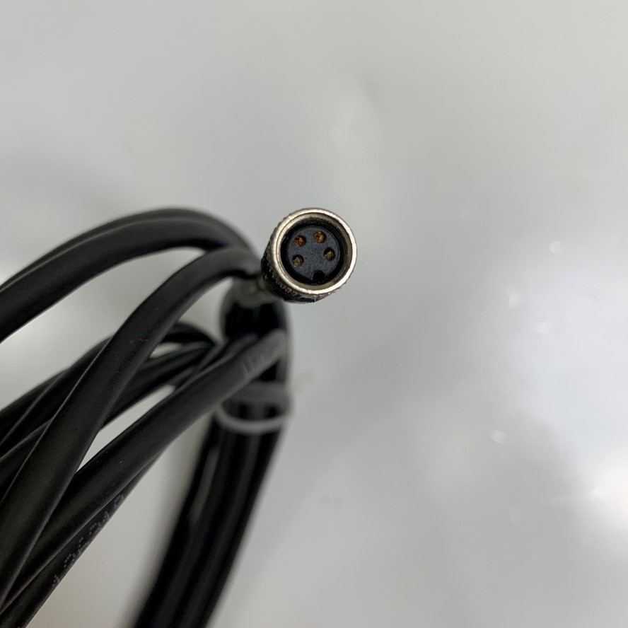Cáp Rexroth RKB0016/005 R911170891-102 Dài 5M 17ft Connector M8 4 Pin K-Coded Male to Female Cable 24AWG 4x0.34mm² Black For Bosch Rexroth AG Electric Drives and Controls