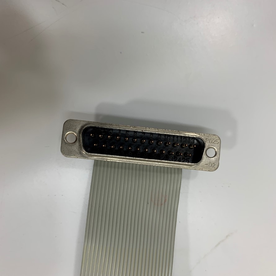 Cáp Original IDC Flat Ribbon Cable DB25 Male to DB25 Male Connector 2.54mm Pitch Cable Length 26Cm For Robot, Servo Driver I/O Data, CMC, CNC, PLC, Industrial Cable