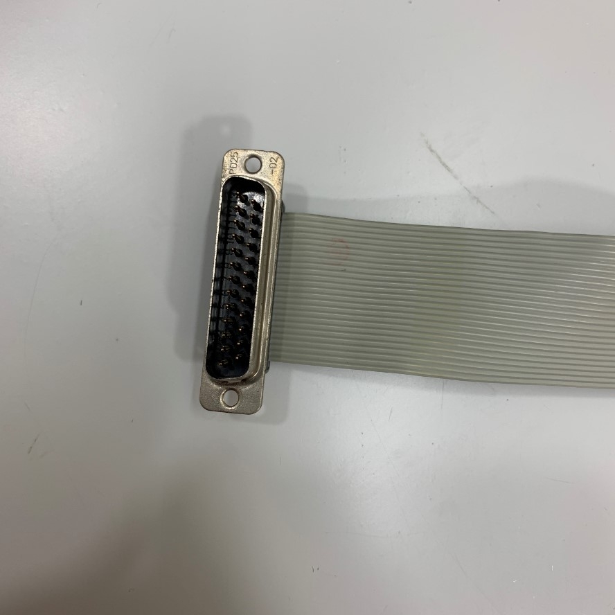 Cáp Original IDC Flat Ribbon Cable DB25 Male to DB25 Male Connector 2.54mm Pitch Cable Length 26Cm For Robot, Servo Driver I/O Data, CMC, CNC, PLC, Industrial Cable