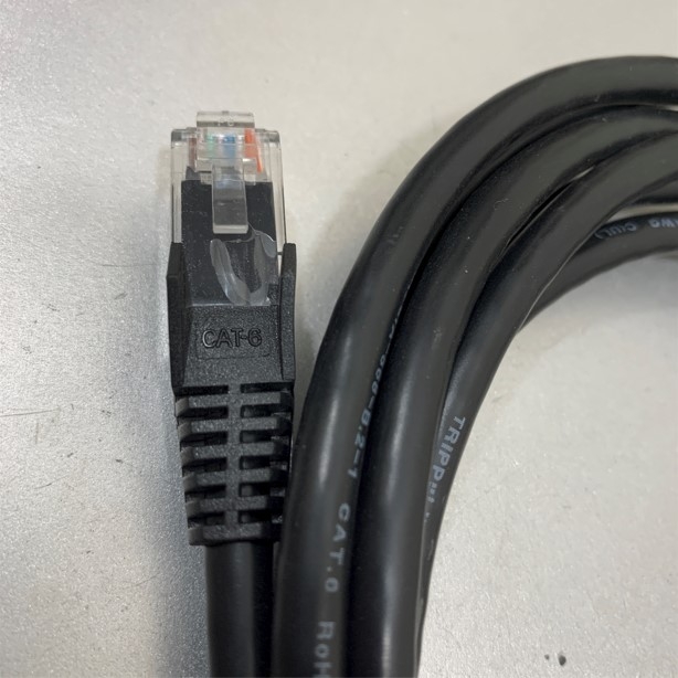 Dây Nhẩy Chuẩn Công Nhiệp TRIPP LITE CAT6 Gigabit Snagless UTP PVC UL 24AWG Industrial Ethernet RJ45 Network Patch Cord Straight Through Cable Black Length 3M