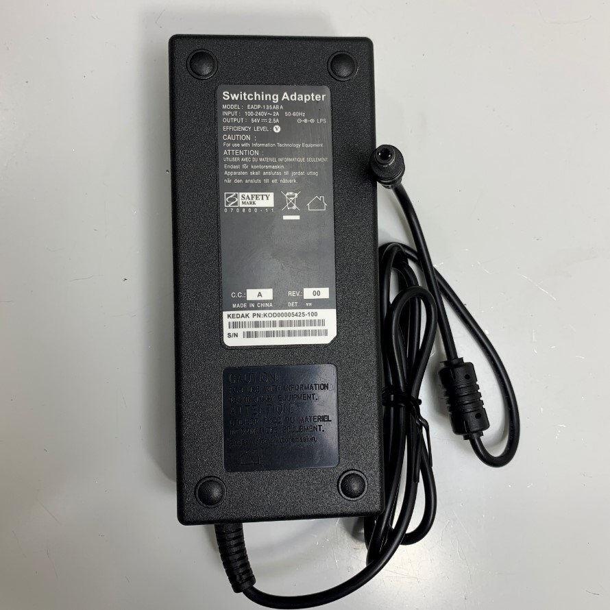 Adapter 54V 2.5A EADP OEM Netgear 54V 3.7A KPM200R-VI Connector Tip Size 6.5mm x 3.0mm For Netgear GS116LP/PP PoE Gigabit Ethernet Switch